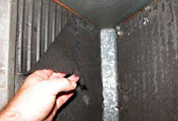 A flooding evaporator coil on a central air conditioning system is a sure sign of lack maintenance.