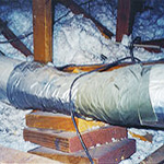 crushed air ducts discovered during furnace tune up