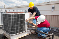 Roof top air conditioning service. Freon leak finding, leak detection